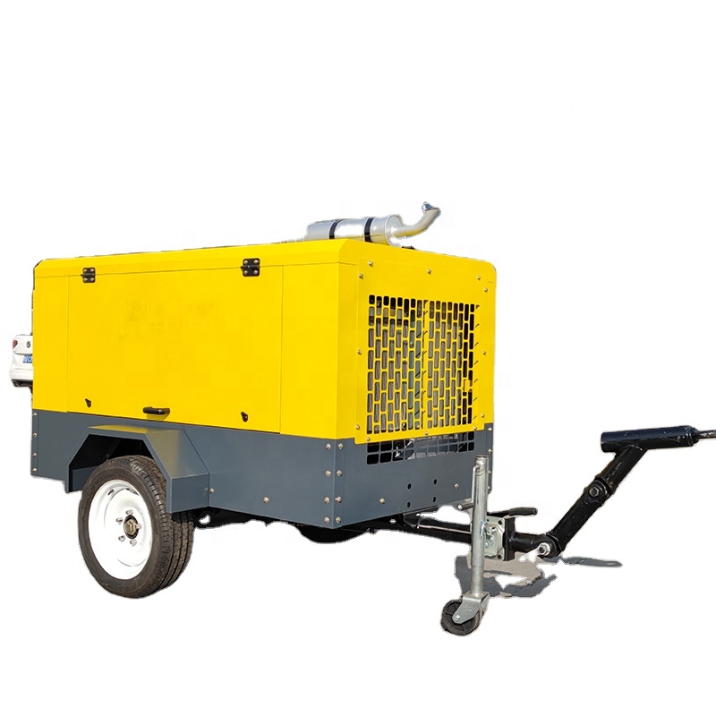 Heavy Equipment In Mining - Draagbare schroefcompressor, zware mijnbouwapparatuur, zescilinder dieselmotor,
