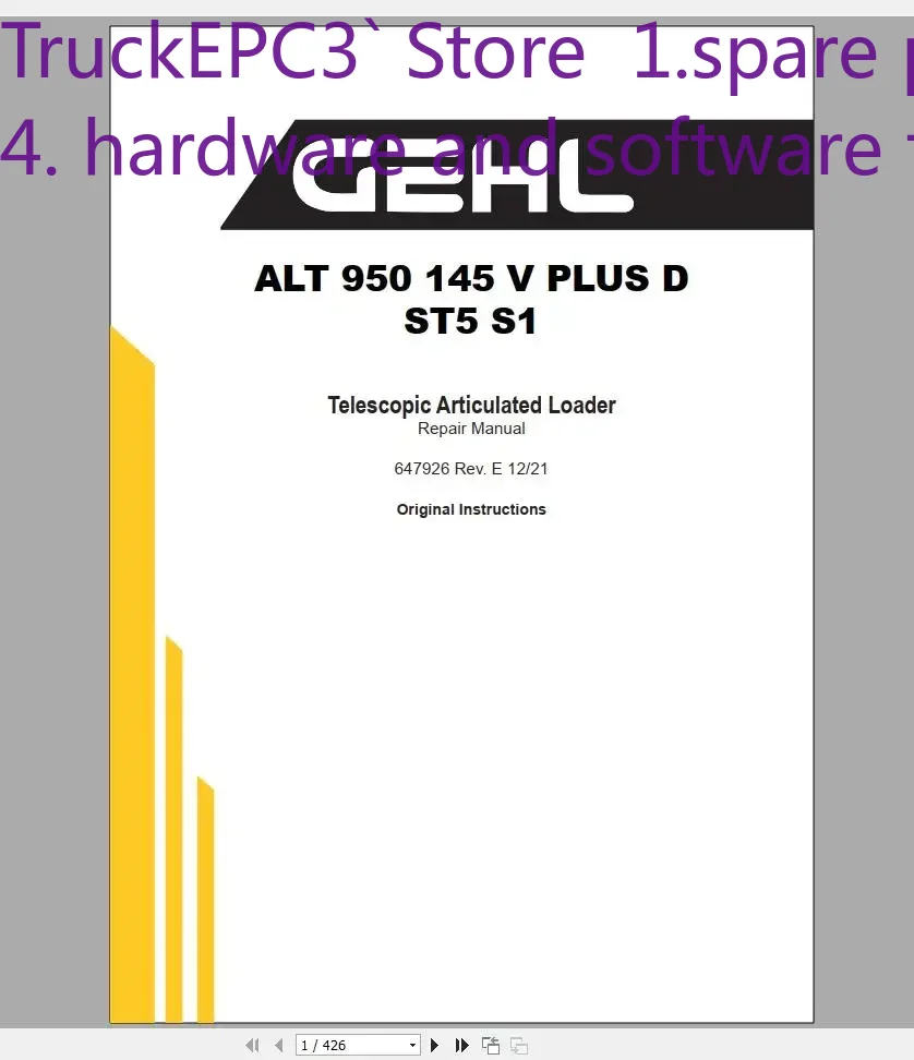 TruckEPC3 GEHL Machinery Zware - Heavy Equipment Pdf recensie en prijs