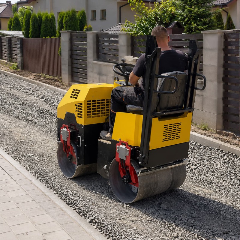 Dubbele trommel trilwegwals, z - Heavy Equipment Construction recensie en prijs
