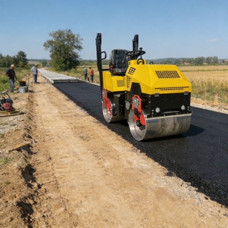 Enkelvoudige trommelwegwals tr - Heavy Equipment Construction recensie en prijs