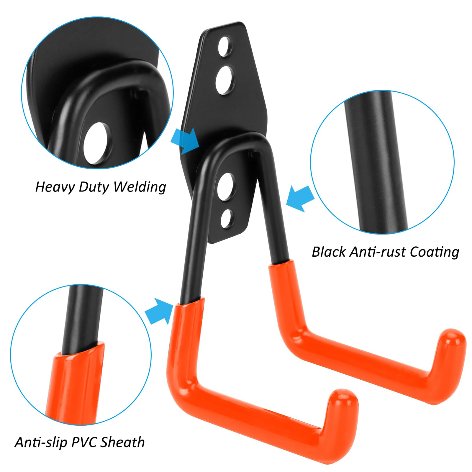 Garage-opberghaken 4-pack, zwa - Heavy Equipment Management recensie en prijs